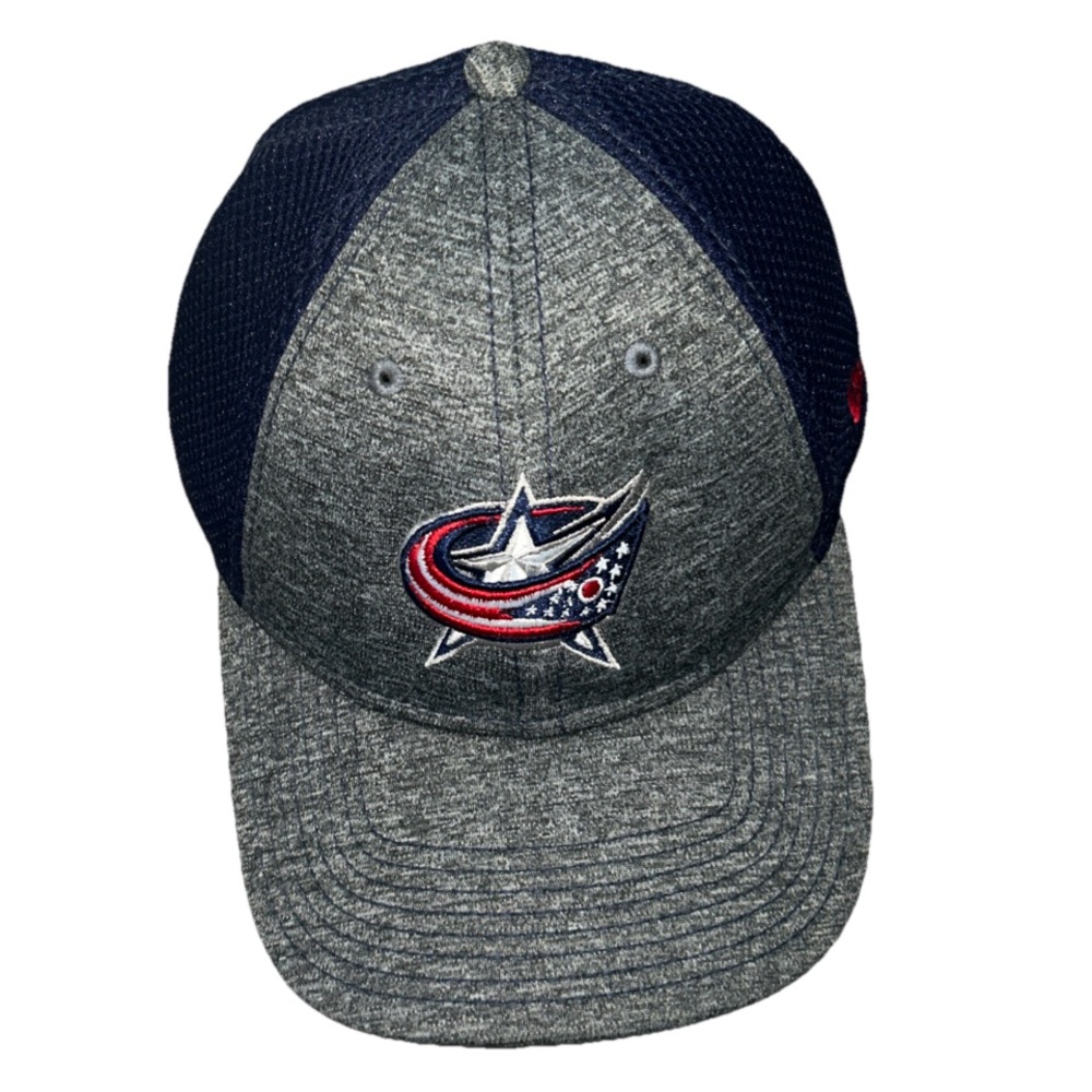 Columbus Blue Jackets Structured Logo Hat - Gray & Navy